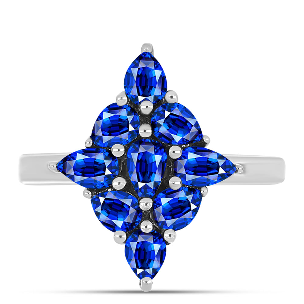 Anillo de Plata con Zafiro Azul Australiano