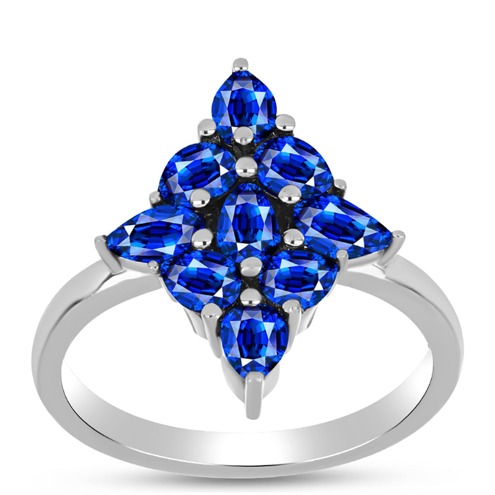 Anillo de Plata con Zafiro Azul Australiano