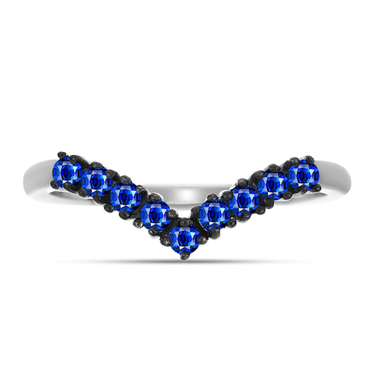 Anillo de Plata con Zafiro Azul Australiano