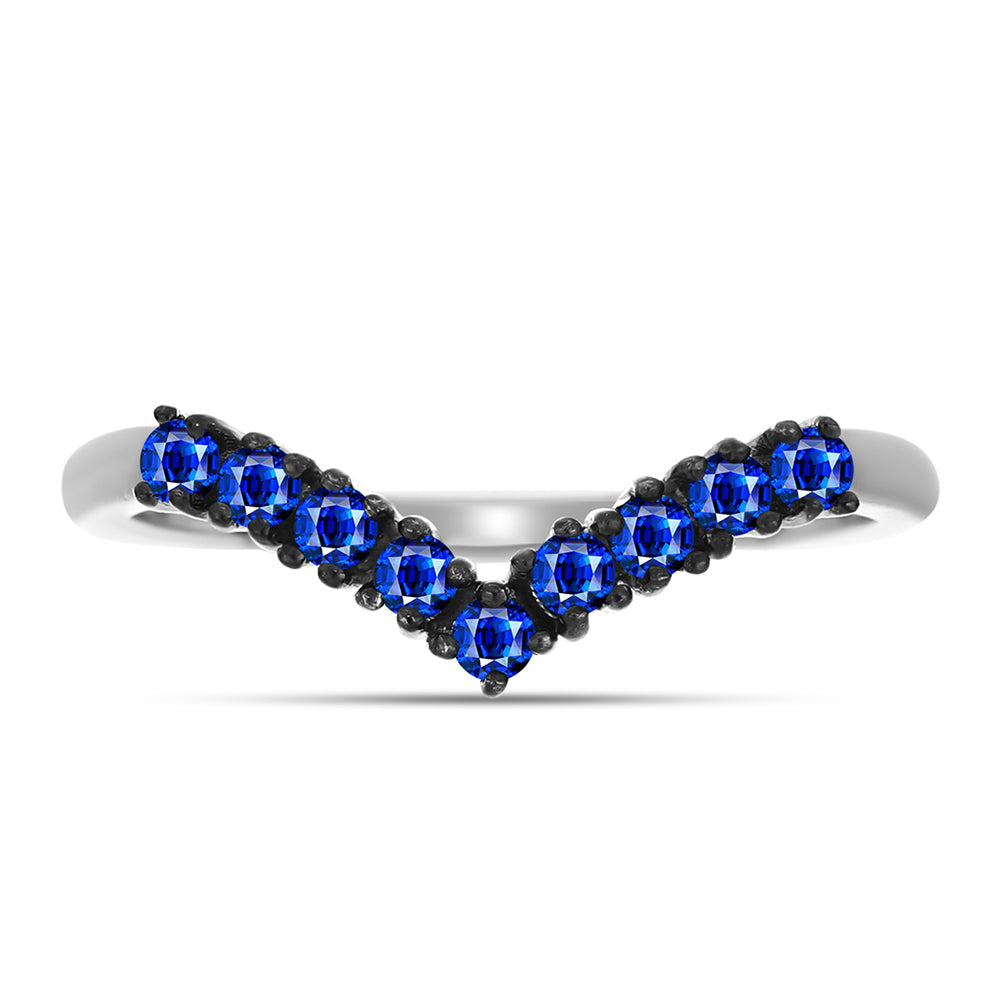 Anillo de Plata con Zafiro Azul Australiano