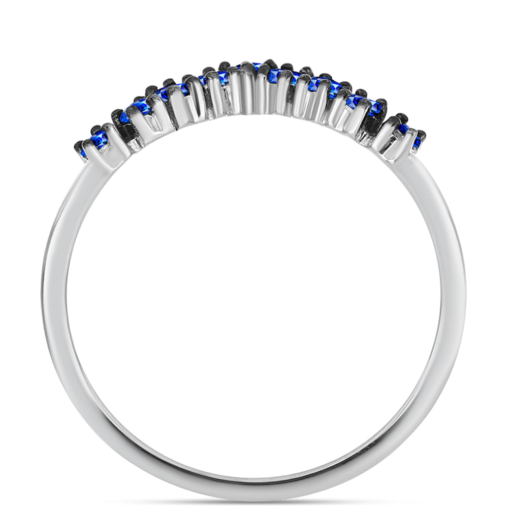 Anillo de Plata con Zafiro Azul Australiano