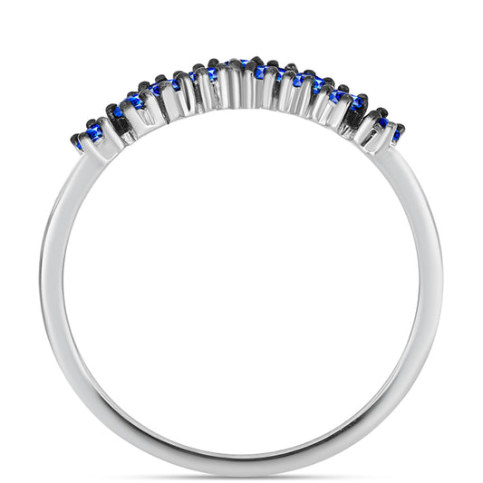 Anillo de Plata con Zafiro Azul Australiano