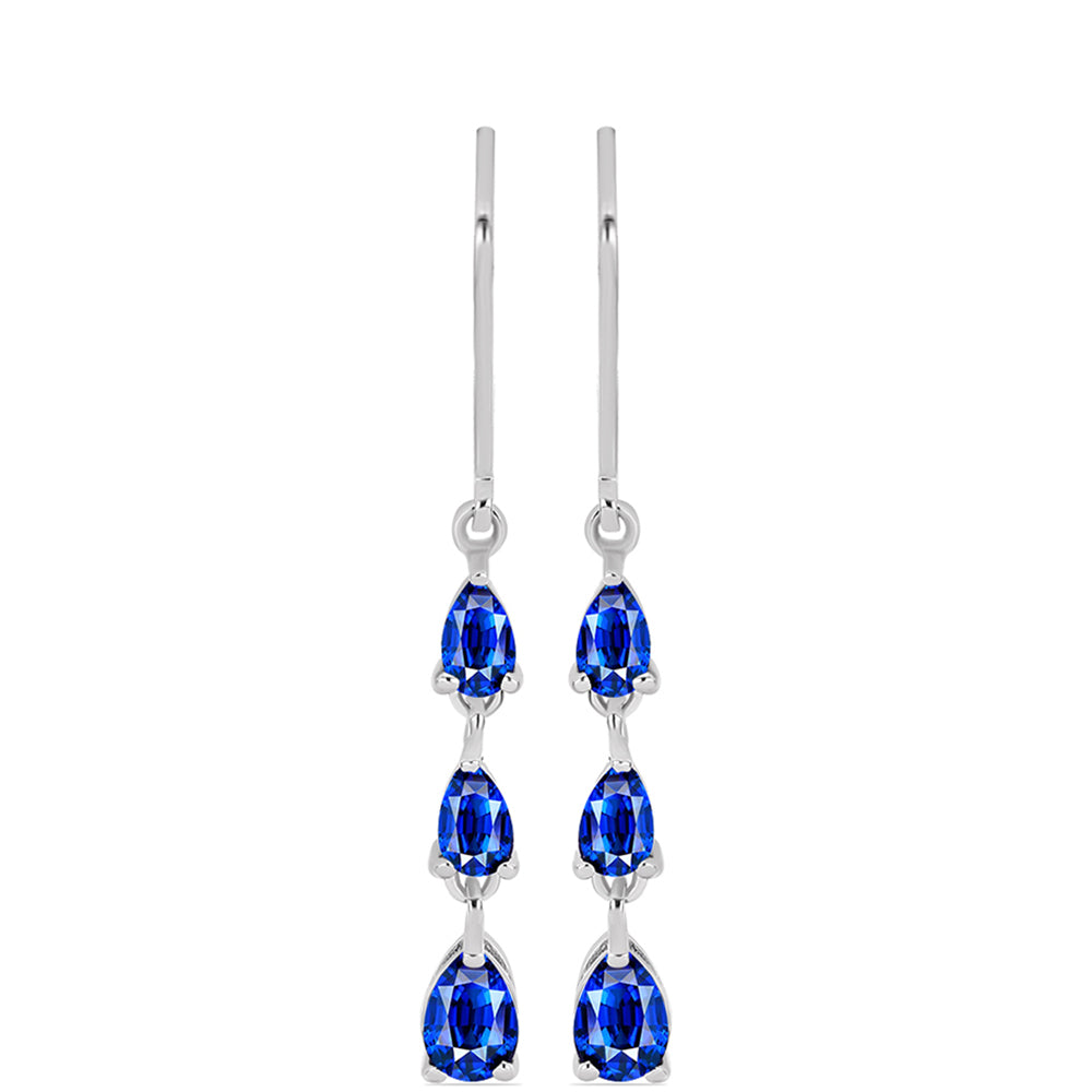 Pendientes de Plata con Zafiro Azul Australiano 3 