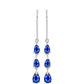 Pendientes de Plata con Zafiro Azul Australiano