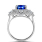Anillo de Plata con Zafiro Azul Australiano y Topacio Blanco