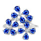 Anillo de Plata con Zafiro Azul Australiano y Topacio Blanco