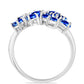 Anillo de Plata con Zafiro Azul Australiano y Topacio Blanco