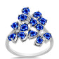 Anillo de Plata con Zafiro Azul Australiano y Topacio Blanco