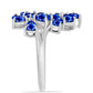 Anillo de Plata con Zafiro Azul Australiano y Topacio Blanco