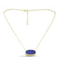 Collar de Plata Bañada en Oro con Drusa Purpura
