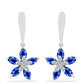 Pendientes de Plata con Zafiro Azul Australiano y Topacio Blanco