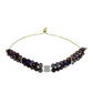 Pulsera de Plata Bañada en Oro con Perla Negra de Agua dulce y Topacio Blanco