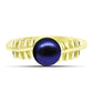 Anillo de Plata Bañada en Oro con Perla Negra de Agua dulce