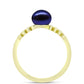 Anillo de Plata Bañada en Oro con Perla Negra de Agua dulce