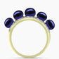 Anillo de Plata Bañada en Oro con Perla Negra de Agua dulce y Topacio Blanco