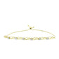 Pulsera de Plata Bañada en Oro con Diamante blanco