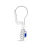 Conjunto de Plata con Zafiro Azul Australiano y Topacio Blanco ( Pendientes +Anillo +Colgante )
