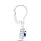 Conjunto de Plata con Zafiro Azul Australiano y Topacio Blanco ( Pendientes +Anillo +Colgante )