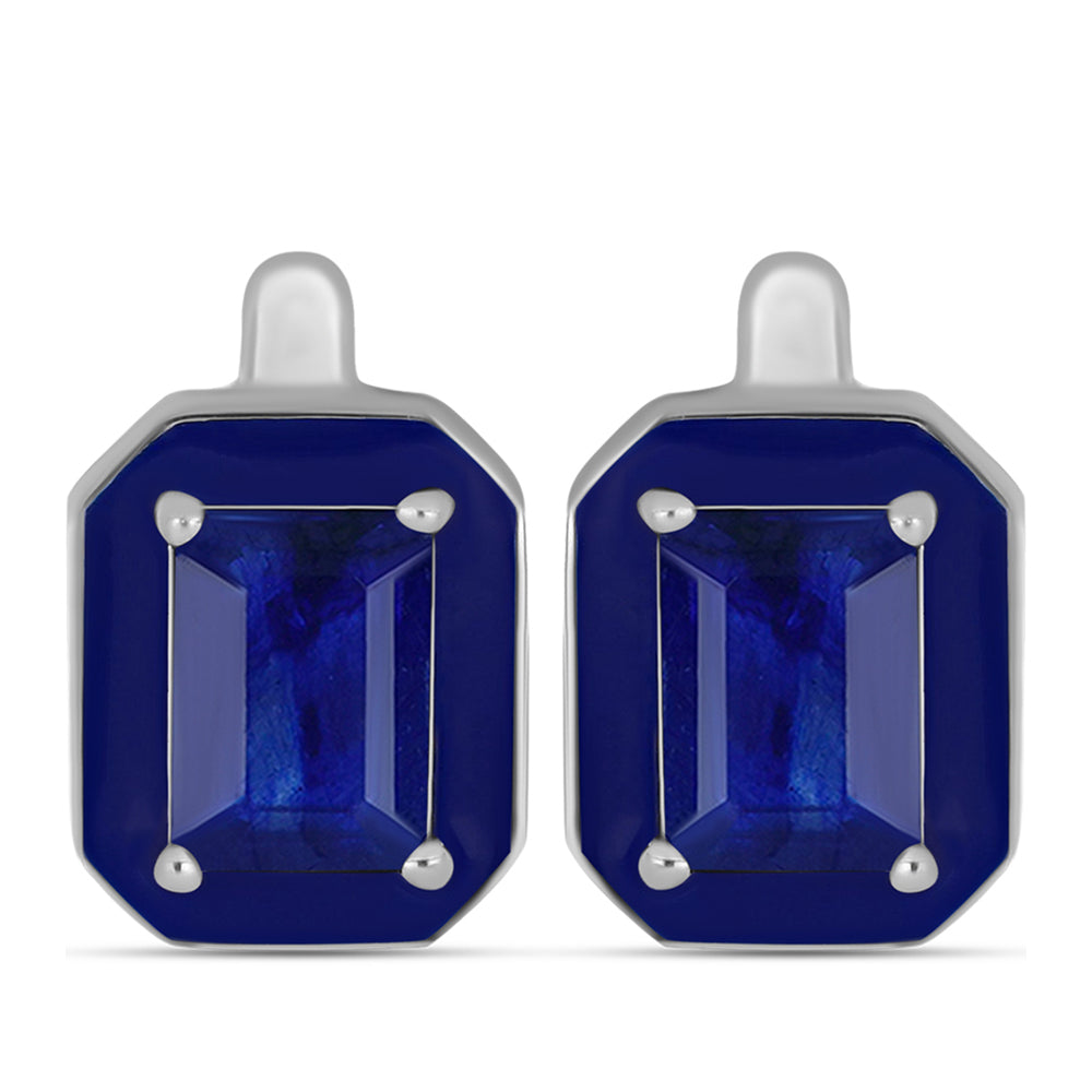 Pendientes de Plata con Zafiro Azul Australiano 3 