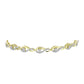 Pulsera de Plata Bañada en Oro con Diamante blanco y Topacio Blanco