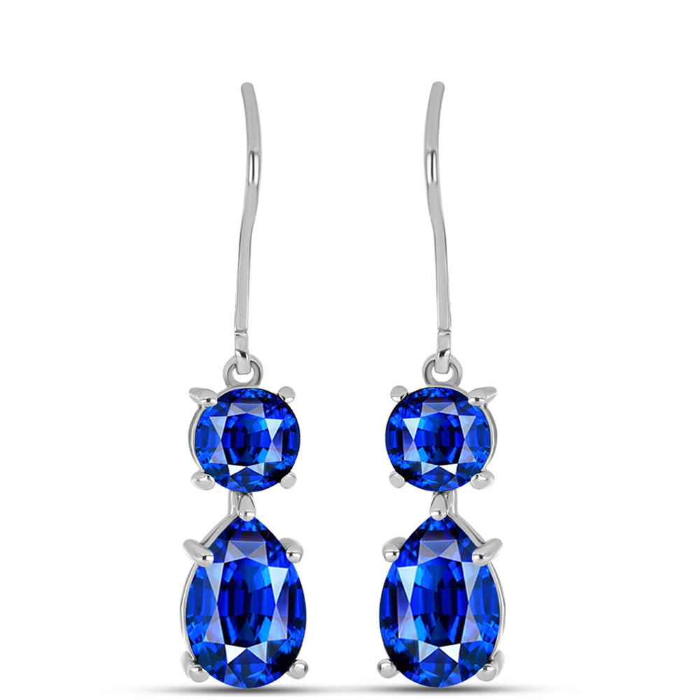 Pendientes de Plata con Zafiro Azul Australiano 1 