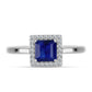 Anillo de Plata con Zafiro Azul Australiano y Topacio Blanco