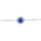 Pulsera de Plata con Zafiro Azul Australiano y Topacio Blanco