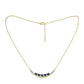 Collar de Plata Bañada en Oro con Diamante Azul y Topacio Blanco