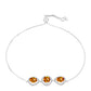 Pulsera de Plata con Citrino de Madeira y Topacio Blanco