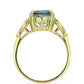 Anillo de Plata Bañada en Oro con Labradorita