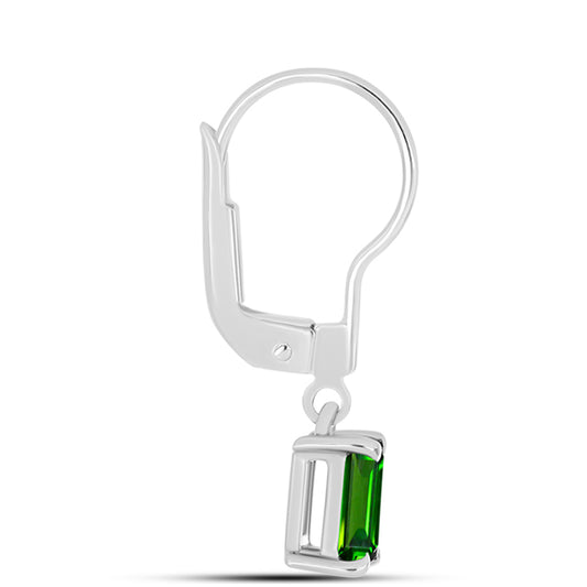 Pendientes de Plata con Diópsido de Cromo
