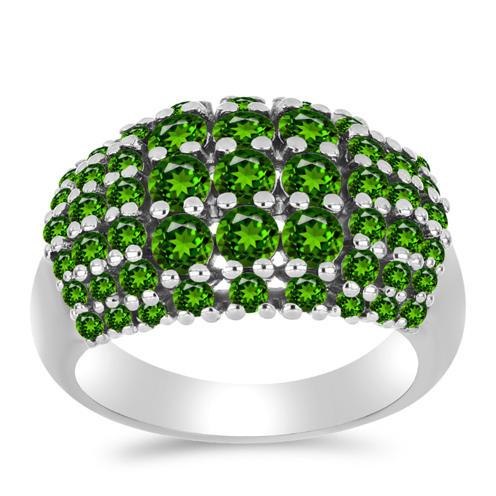Anillo de Plata con Diópsido de Cromo 3 