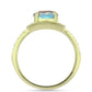 Anillo de Plata Bañada en Oro con Labradorita