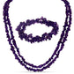 Conjunto Pepita con Ágata Púrpura ( Collar +Pulsera )