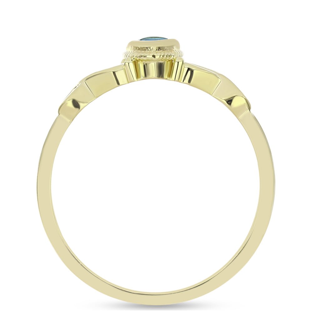 Anillo de Plata Bañada en Oro con Labradorita 2 