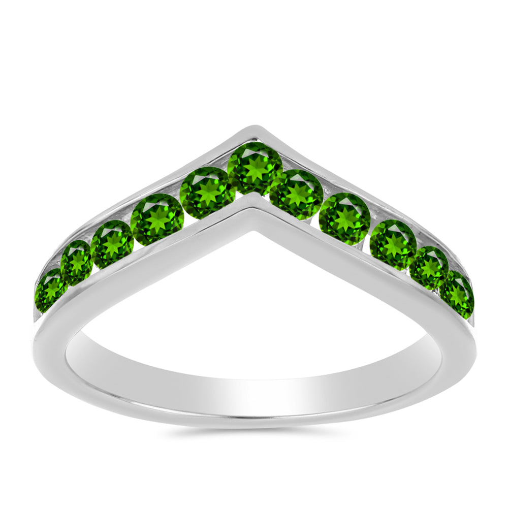 Anillo de Plata con Diópsido de Cromo 7 
