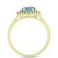 Anillo de Plata Bañada en Oro con Labradorita
