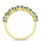 Anillo de Plata Bañada en Oro con Labradorita y Granate Barton