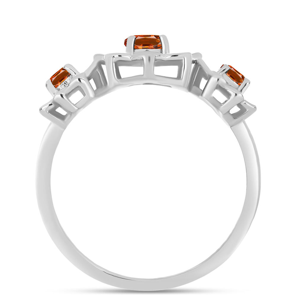 Anillo de Plata con Citrino de Madeira