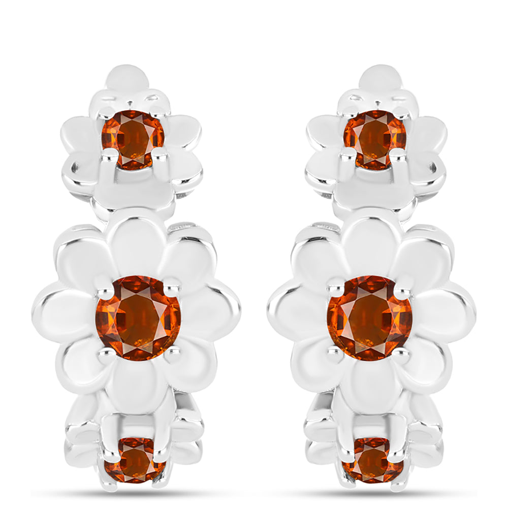 Pendientes de Plata con Citrino de Madeira