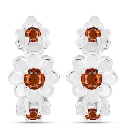 Pendientes de Plata con Citrino de Madeira