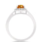 Anillo de Plata con Citrino de Madeira y Topacio Blanco