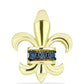 Colgante de Plata Bañada en Oro con Diamante Azul