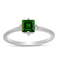 Anillo de Plata con Diópsido de Cromo