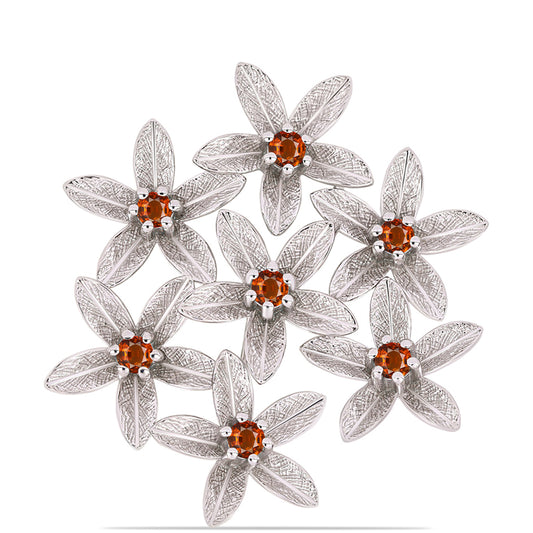 Broche de Plata con Citrino de Madeira