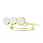 Broche de Plata Bañada en Oro con Perla de Agua Dulce y Topacio Blanco