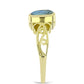Anillo de Plata Bañada en Oro con Labradorita