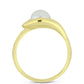 Anillo de Plata Bañada en Oro con Perla de Agua Dulce