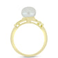Anillo de Plata Bañada en Oro con Perla de Agua Dulce
