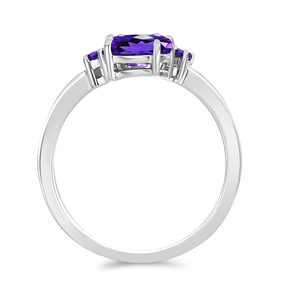Anillo de Plata con Amatista de Marruecos